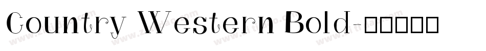 Country Western Bold字体转换